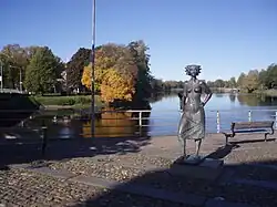 La statue Sola à Karlstad, un des symboles de la ville.