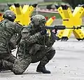 Soldats slovaques du 12e bataillon de la 1re brigade mécanisée durant un entraînement