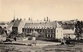 Abbaye de Soleilmont avant l'incendie de 1963.