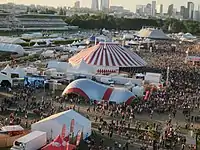 Vue aérienne de Solidays 2011.