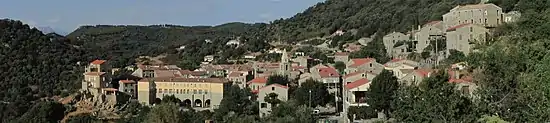 Sollacaro depuis le chemin de Tabio, au sud-ouest..