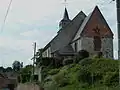 Le chevet de l'église Saint-Quentin.