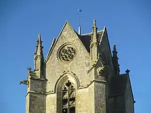 Sommet du clocher de l'église.