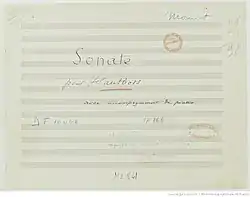 Image illustrative de l’article Sonate pour hautbois et piano de Saint-Saëns