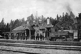 La deuxième gare en 1916,