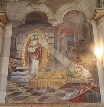Songe de saint Martin réalisé par Duilio Donzelli, église Saint-Martin.