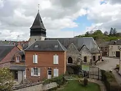 Le clocher de l'église Saint-Martin, vu de la MFR.