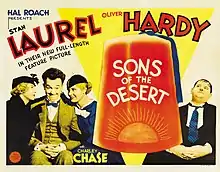 Description de l'image Sons of the Desert (1933 half-sheet poster).jpg.