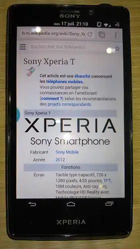 Image illustrative de l’article Sony Xperia T