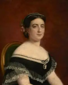 Portrait de femme à la robe noire (1863). Localisation inconnue.