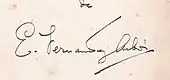 signature d'Enrique Fernández Arbós