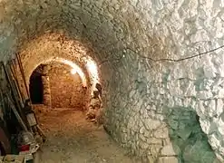 Passage qui reliait les deux tours sud du château fort, août 2016.