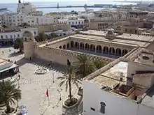 Vue de la Grande Mosquée de Sousse construite au milieu du IXe siècle.