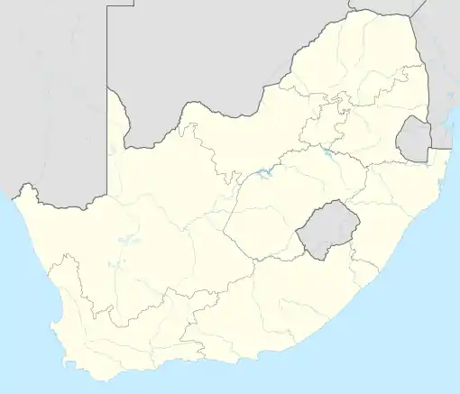 Localisation de la Cité perdue du Kalahari, à la frontière entre la Namibie et l'Afrique du Sud. Outil de géolocalisation