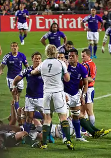 Image de George Pisi en cours de partie de la Coupe du monde 2011