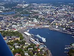 Vue aerienne du port du Sud.