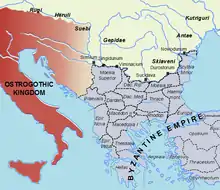 Sud-Est de l'Europe vers 520.