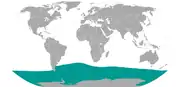 Aire de répartition de l'Éléphant de mer austral