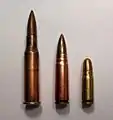 7,62 × 54 mm R, 7,62 × 39 mm M43 et 7,62 × 25 mm TT.