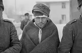 Prisonnier soviétique, vers Rovaniemi, par des températures de −40 °C. Janvier 1940.
