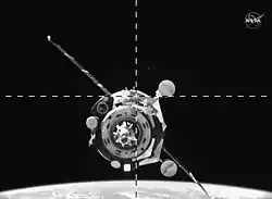 Le vaisseau MS-15 en approche de l'ISS