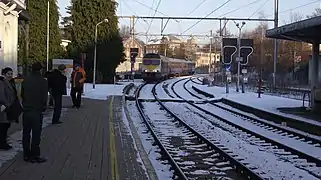 Arrivée d'un train en 2012.