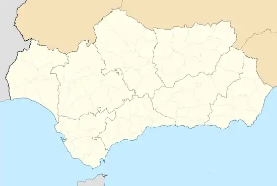 Carte des mégalithes d'Andalousie