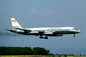 Un Convair 990 de la Spantax similaire à celui de l'accident.