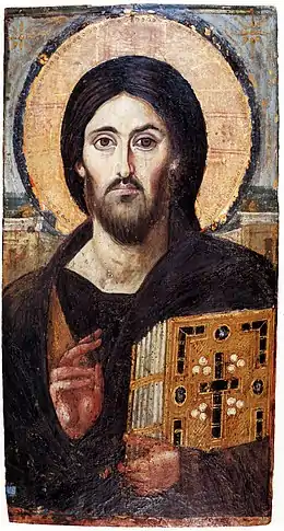 Christ pantocrator du monastère Sainte-Catherine du Sinaï, VIe siècle.