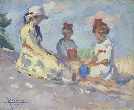 Les Jeux sur la plage, ca 1917