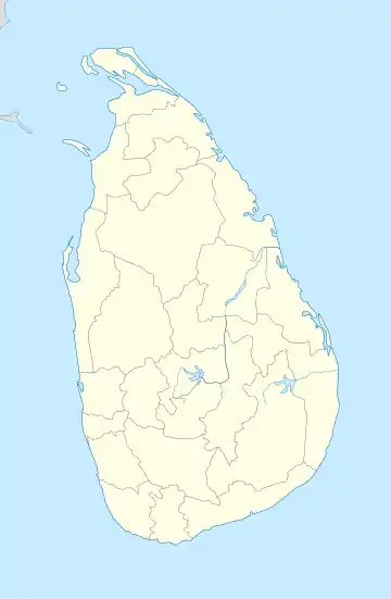 Carte des aéroports au Sri Lanka