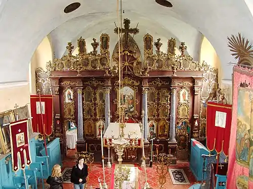 L'iconostase de l'église Saint-Michel de Međa.