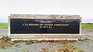 Stèle à la mémoire des anciens combattants du 56e régiment d'infanterie