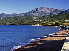 Plage de l’Ospedale côté est et le blockhaus.