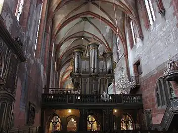 Orgue de Silbermann, côté chœur.