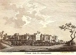 Le château en 1775.