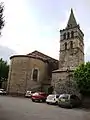 Église, chevet et tour.