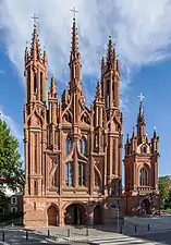 L'église Sainte-Anne de Vilnius, Lituanie