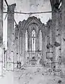 Caspar David Friedrich: L'église Saint Jacobi à Greifswald en ruine (1817)