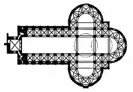 Plan trefflé de l'église Sainte-Marie-du-Capitole