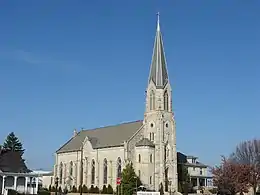 Façade et côté sud de l'église