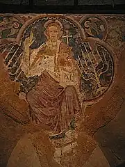 Christ de la voûte de la chapelle absidiale de la crypte.