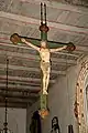 Crucifix gothique tardif (XVIe siècle) avec les symboles des évangélistes (région de Lübeck).