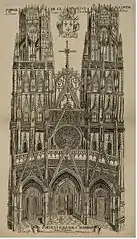 L'église Saint-Ouen de Rouen, projet du début du XVIIe siècle (dessin Claude Chastillon).