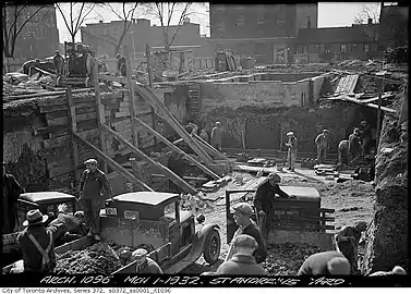 Travaux sur St Andrews Yard (1932)