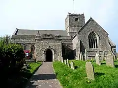 L’église Saint-André de Clevedon, utilisée pour être celle de la paroisse du révérend Paul Coates, autre personnage de la série.