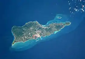 Image satellite de Sainte-Croix en janvier 1993.