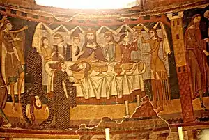 Église Saint-Jean de Müstair, Dîner de Hérode Antipas avec la danse de Salomé