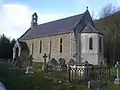 Église Sainte-Marie, pelouse de la chapelle de Clun