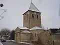 Le clocher de l'église de Saint-Maurice-de-Gourdans.